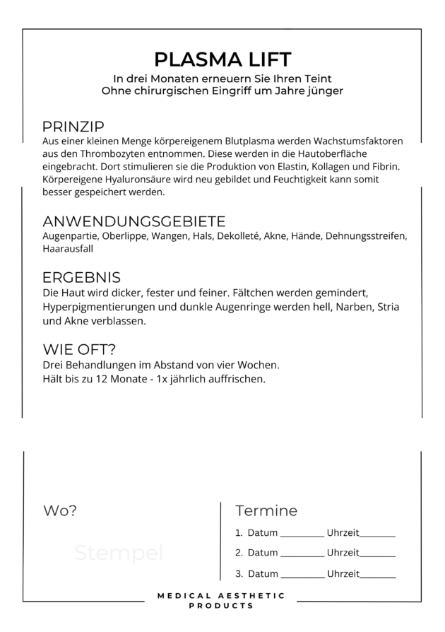 Flyer | Bio Plasma Lifting | 100 Stk. – Bild 3