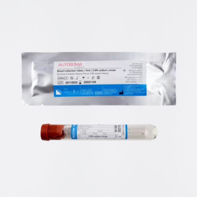 Autosoma Röhrchen - 9 ml, 3,8?% Natriumcitrat, steril