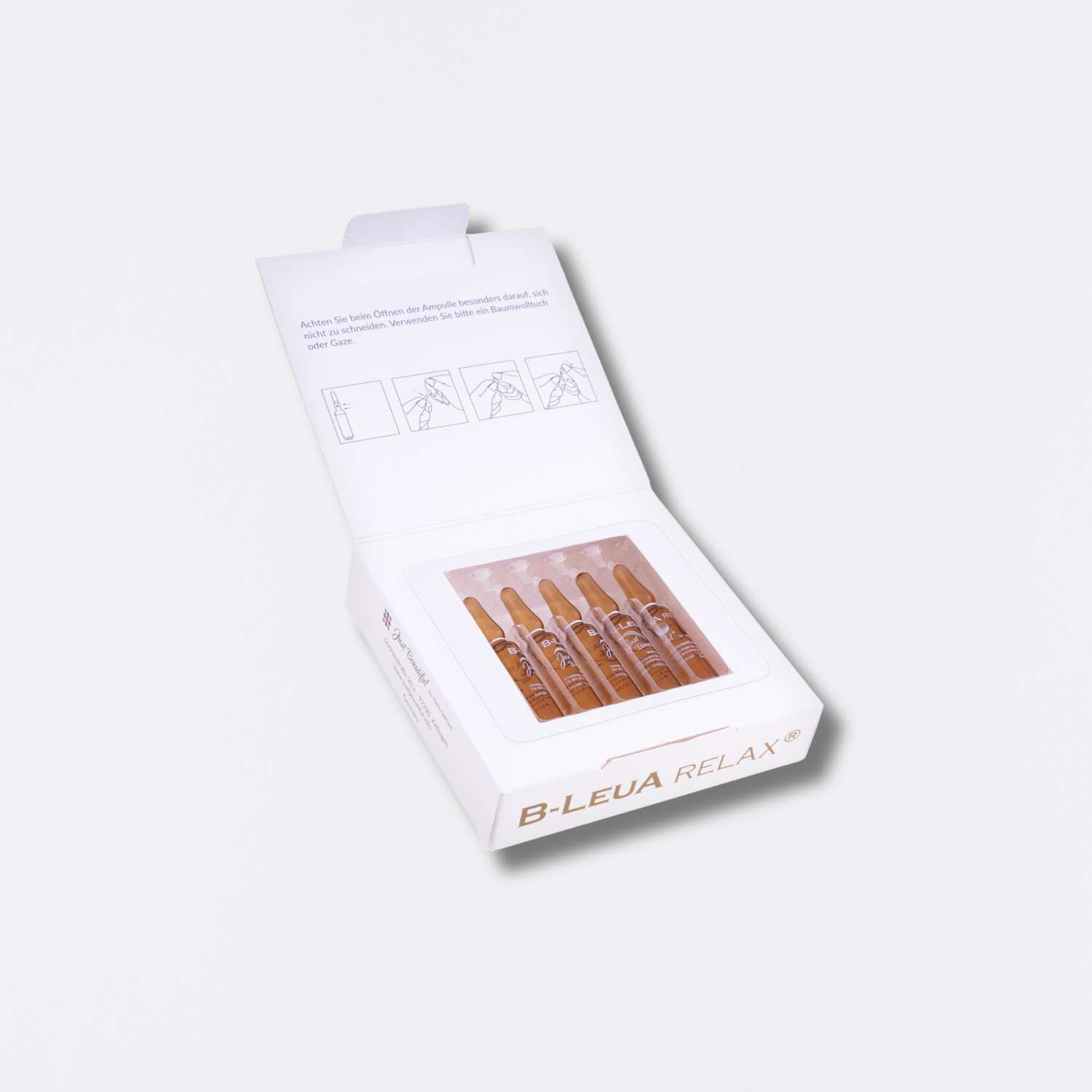 B-LEUA RELAX kosmetisches Peptid-Serum in Ampullen für ein glatteres Hautbild