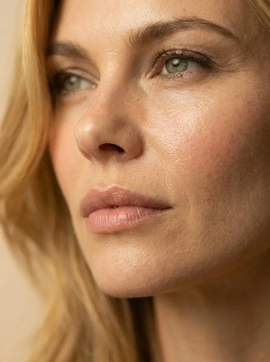 Blonde Frau Skincare ab 35 Jahren MAP close up Bild