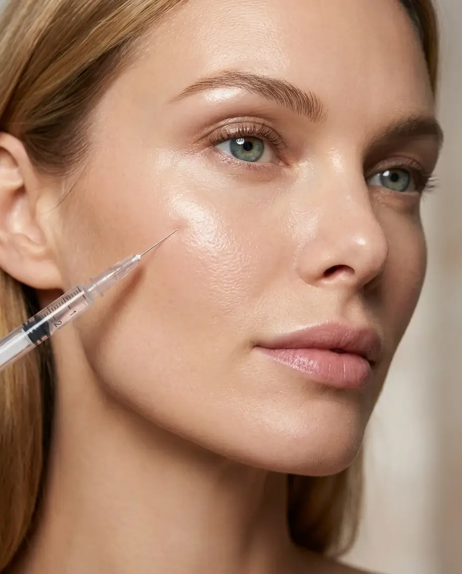 Blonde Frau Skincare von MAP Gesicht BTX Alternative