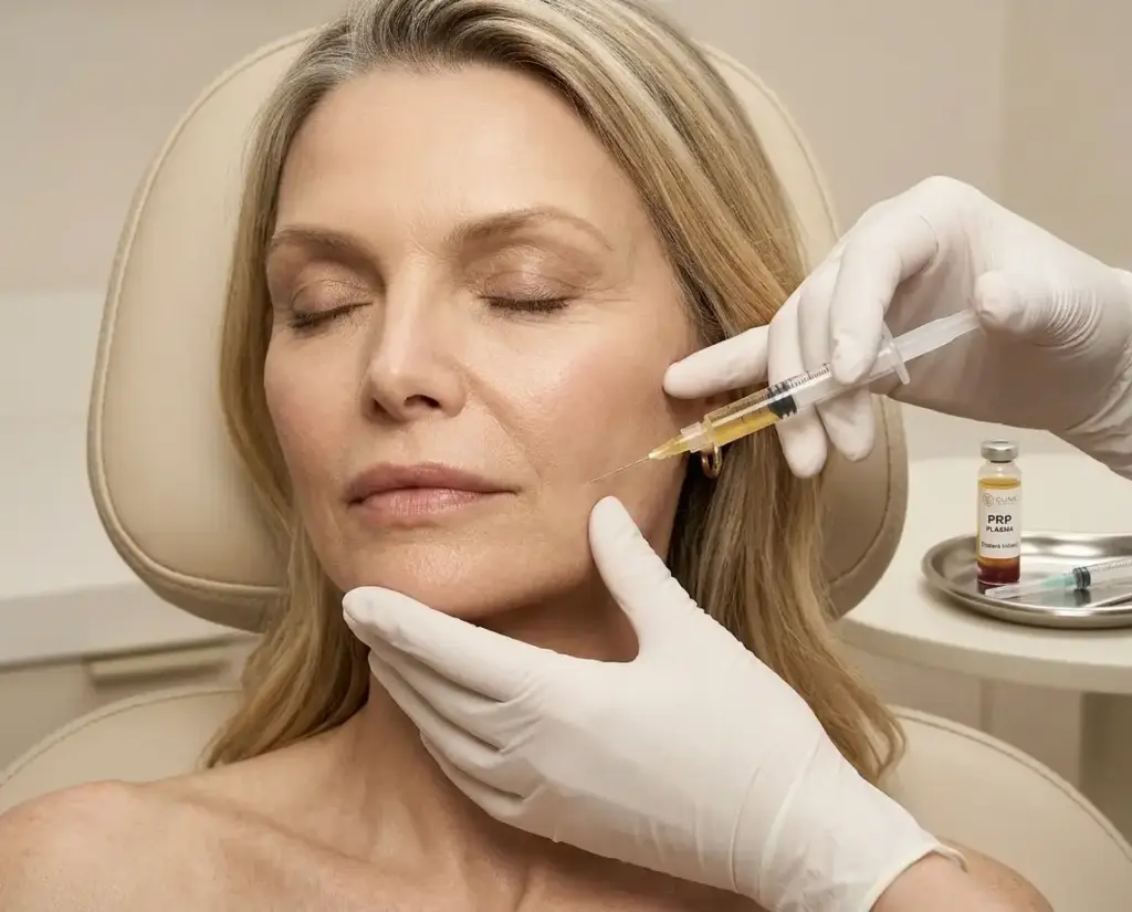 Model Rosie 49 Jahre Frau PRP Behandlung