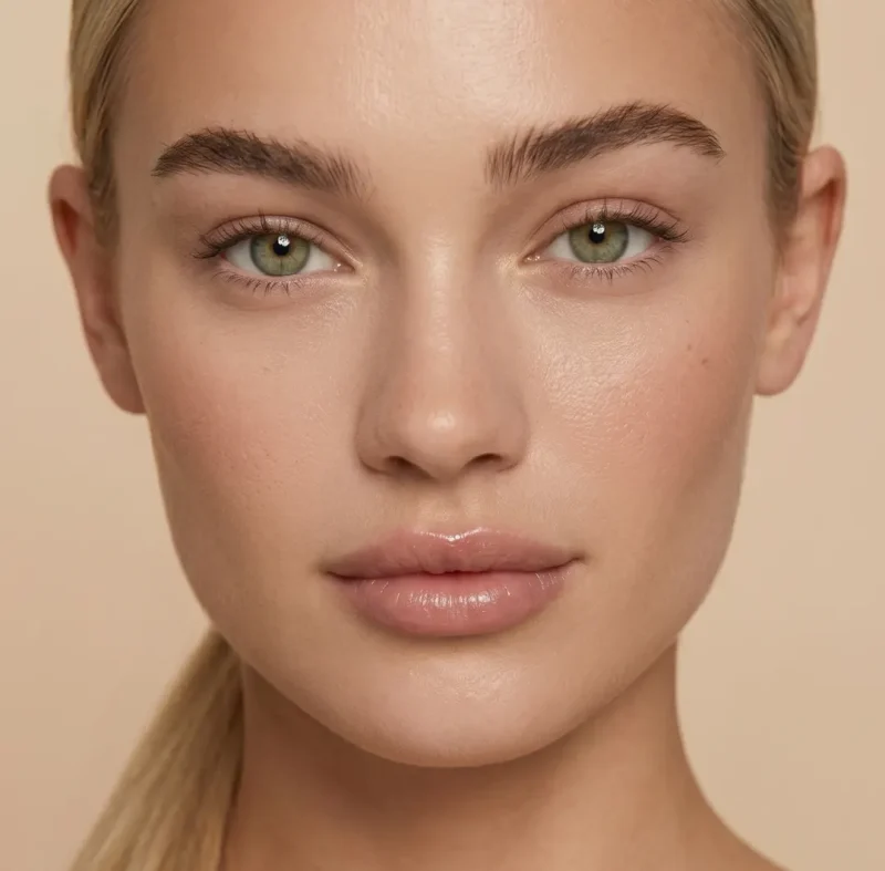 Porträt einer Frau mit strahlender Haut nach einer regenerativen Behandlung mit B-LEUA RELAX im Longevity Aesthetics Kontext.